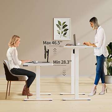 Joy Seeker Electric Adjustable Standing Desk for Ergonomic Work
