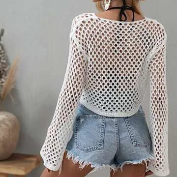 Yioaga Women's Summer Crochet Beach Cover Up