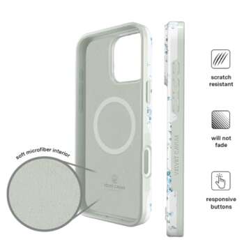 Stylish iPhone 16 Pro Max Case - Floral, MagSafe Ready