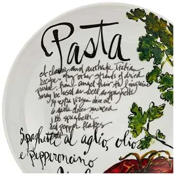 Rosanna Pasta Italiana Pasta Bowls Set of 4,White, 8.25"