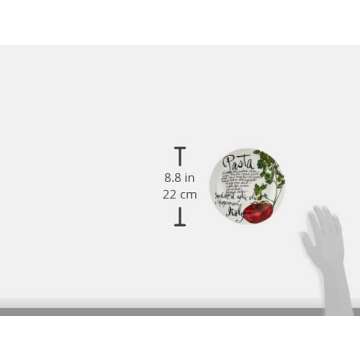 Rosanna Pasta Italiana Pasta Bowls Set of 4,White, 8.25"