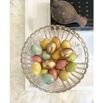 Elegant 18 Count Gold Hued Easter Egg Decor Set