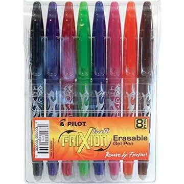 Pilot FriXion Erasable Gel Pens, Assorted Colors, Pack of 8