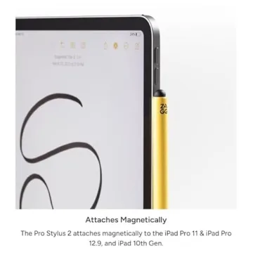 ZAGG Pro Stylus 2 - Dual-Tip, Wireless Charging, Palm Rejection, Tilt Recognition - For iPad Pro 11/12.9, Air, iPad, Mini - Gray