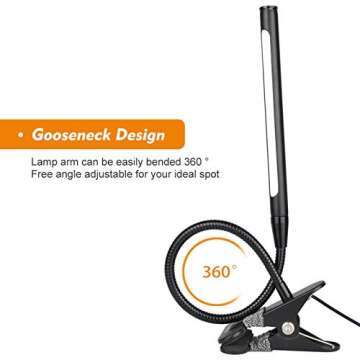 LEPOWER Clip on Light with Adjustable Brightness & Colors