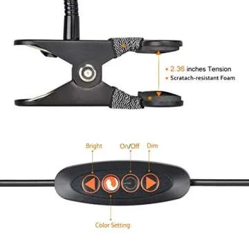 LEPOWER Clip on Light with Adjustable Brightness & Colors