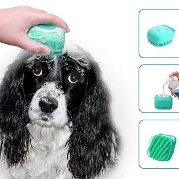 ELEGX Pet Bath Brush with Shampoo Dispenser - Easy to Use!