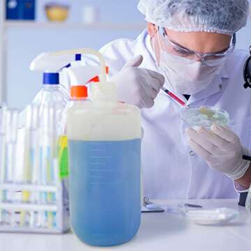 SUPERLELE 1000ml Safety Wash Bottle, Plastic Squeeze Bottles, Lab Squirt Tattoo Bottle, LDPE, with Narrow Mouth and Scale Labels (33oz x 3 Bottle)