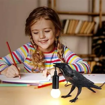 Shandaglo Crow Lamp - Gothic Raven Light for Home Decor