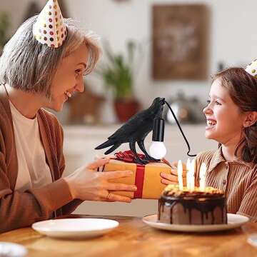 Shandaglo Crow Lamp - Gothic Raven Light for Home Decor