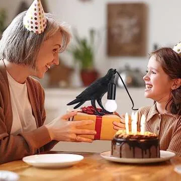 Shandaglo Crow Lamp - Gothic Raven Light for Home Decor