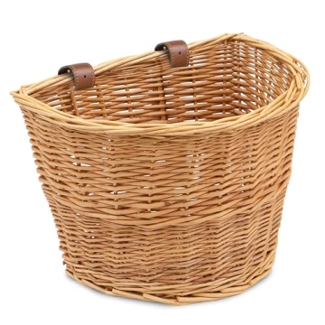 Wicker Bike Basket – Fit for All Bikes, Light Brown