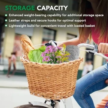 Wicker Bike Basket – Fit for All Bikes, Light Brown