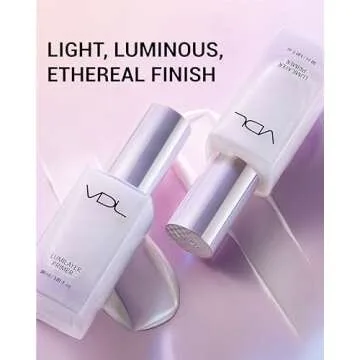 VDL Lumilayer Primer (Glowy Finish, 1.01fl oz) - Illuminating Pearl Makeup Base for Glowing Skin. Korean Makeup. Hydrating Radiance