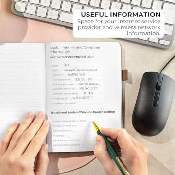 Clever Fox Password Book with Alphabetical Tabs for Easy Organization