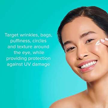 ClarityRx Easy On The Eyes Smoothing Eye Cream, Natural Plant-Based Anti-Aging Under Eye Cream for Dark Circles, Contains Hyaluronic Acid, Paraben & Cruelty Free (0.5oz)