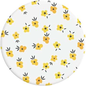 PopSockets Phone Grip with Expanding Kickstand, Floral PopGrip - Black Eyed Suzies