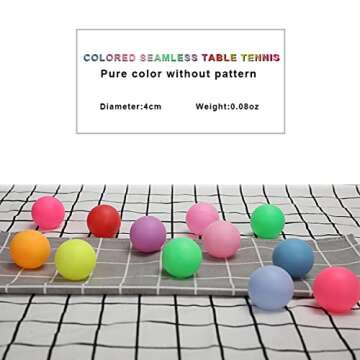 KEVENZ 60-Pack Assorted Color Ping Pong Balls - Perfect for Games, Crafts, and Parties