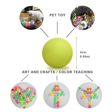 KEVENZ 60-Pack Multicolor Ping Pong Balls for All Ages