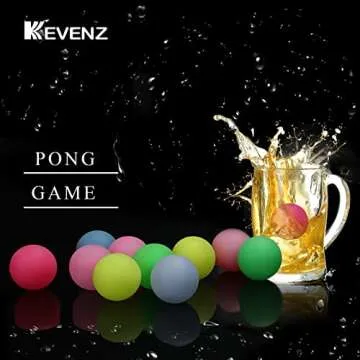KEVENZ 60-Pack Multicolor Ping Pong Balls for All Ages