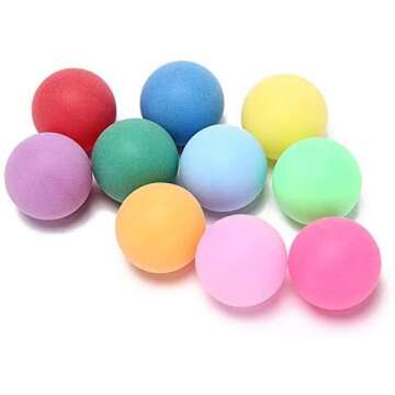 KEVENZ 60-Pack Multicolor Ping Pong Balls for All Ages