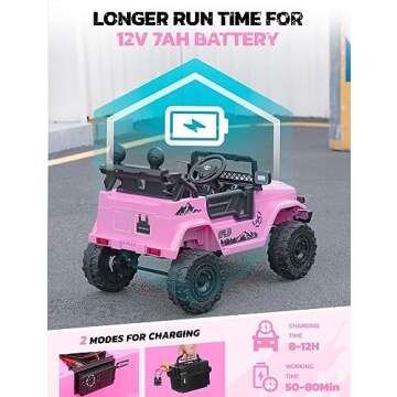 ELEMARA 12V FJ40 Ride On Car for Kids with Remote