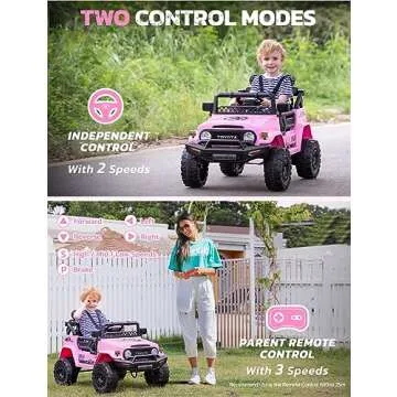 ELEMARA 12V FJ40 Ride On Car for Kids with Remote