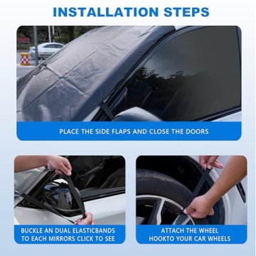 Eamefia Windshield Cover for Ice and Snow - Heavy Duty