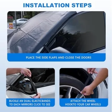 Eamefia Windshield Cover for Ice and Snow - Heavy Duty