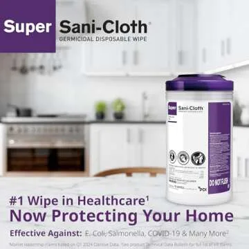 Professional Disposables Surface Disinfectant Super Sani-Cloth Wipes, 160Count