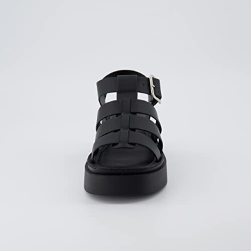 CUSHIONAIRE Women's Vegan Leather Sandals for Comfort