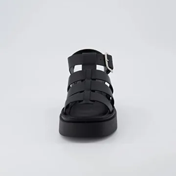 CUSHIONAIRE Women's Vegan Leather Sandals for Comfort