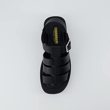 CUSHIONAIRE Women's Vegan Leather Sandals for Comfort