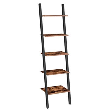 HOOBRO Rustic 5-Tier Ladder Shelf Stylish Storage
