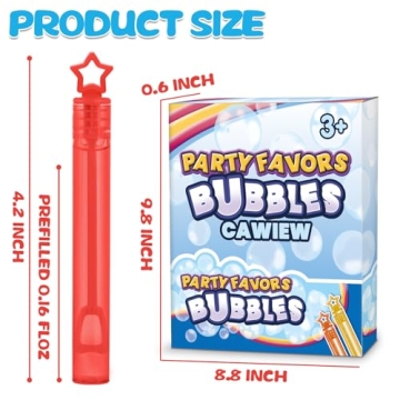 Colorful Star Bubble Wands - 32 Pcs Party Favors for Kids