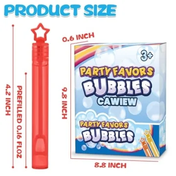 Colorful Star Bubble Wands - 32 Pcs Party Favors for Kids