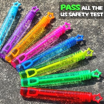 Colorful Star Bubble Wands - 32 Pcs Party Favors for Kids