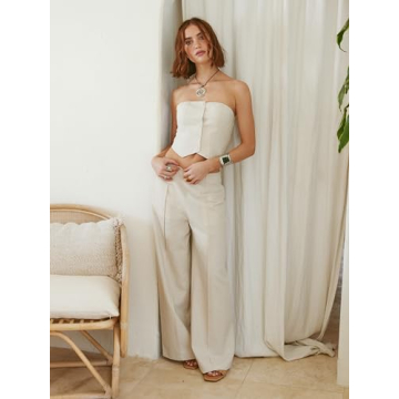 CIDER Linen-Blend Mid Rise Pocket Pants - Chic Chic Chic