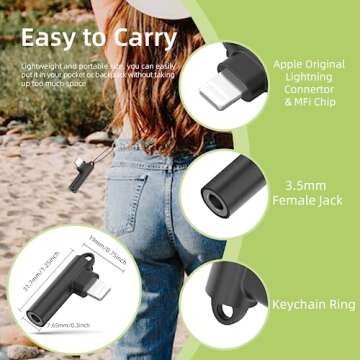 Mangotek Lightning to 3.5mm Adapter for iPhone