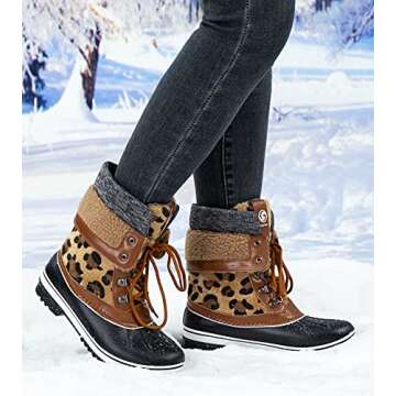 Greatonu Waterproof Snow Boots for Stylish Winter Comfort