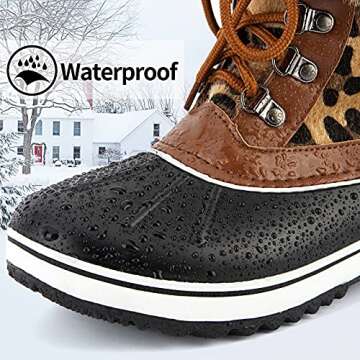 Greatonu Waterproof Snow Boots for Stylish Winter Comfort