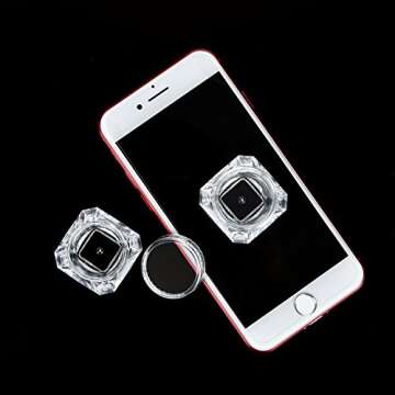 TMO 100pcs 5 Gram Clear Jars Plastic Jars Plastic Cosmetic Container Empty Cosmetic Sample Containers Transparent 5G/5ML Plastic Pot Jars for Eye Shadow,Nails,Powder,Paint