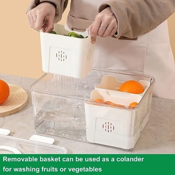Taiuloo Airtight Fruit Storage Containers for Fresh Produce