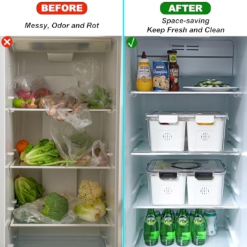 Taiuloo Airtight Fruit Storage Containers for Fresh Produce