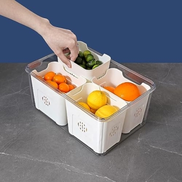 Taiuloo Airtight Fruit Storage Containers for Fresh Produce