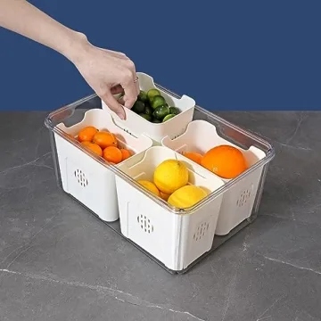 Taiuloo Airtight Fruit Storage Containers for Fresh Produce