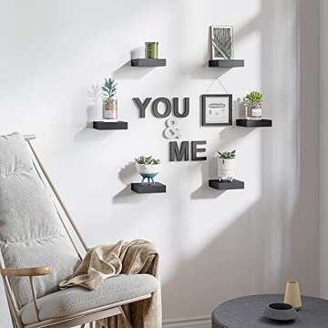 Small Floating Shelves - Black, Compact & Versatile