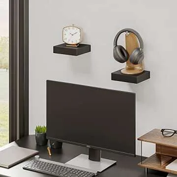 Small Floating Shelves - Black, Compact & Versatile