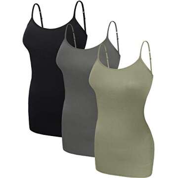 WILLBOND Adjustable Women's Cami Tops - 3 Pack for All Styles