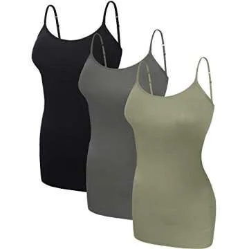 WILLBOND Adjustable Women's Cami Tops - 3 Pack for All Styles